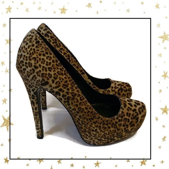 Delicious Women's Platform Cheetah Heels 5.5 - Picture 2 of 6